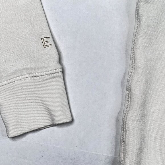 Everlane Lightweight French Terry Crewneck Green Cream Ombre Sweatshirt Size XS - Picture 4 of 6